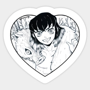 Inosuke Heart Sticker